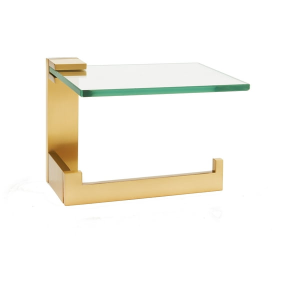 Alno A6465r Linear 6" Wide Solid Brass Euro Modern Right Hand Slide Bar Toilet Paper