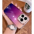 thumbnail image 5 of Compatible with iPhone 11 Case for Women Girls,Luxury Shiny Fashion Gradient Glitter Bling Cute Clear Acrylic Plate Shockproof Case for iPhone 11(Gradient Purple), 5 of 7