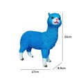 thumbnail image 2 of Escultura de alpaca lindas miniaturas modelo de simulación figuras decoración de escritorio (azul) Ndcxsfigh Libre de BPA, 2 of 6