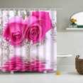 thumbnail image 2 of natural cortina de impermeable decoración del baño Rosa rosada SM SunniMix Cortina de ducha, 2 of 4