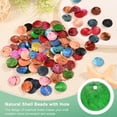 thumbnail image 4 of Uxcell 300-Pack Conchas Planas Naturales Redondas de 15 mm, Cuentas de Moneda Redonda Plana con Agujero, Concha de Madreperla para Joyería [Colorido], 4 of 7