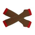 thumbnail image 2 of Dyfzdhu Fingerless Gloves for Women Trendy Striped Fall Winter Long Arm Warmer Green, 2 of 3
