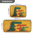 thumbnail image 4 of Kitchen Floor Mat 2 Sets Carpet Floor Mat Kitchen Mat Bathroom Mat Living Room Mat Bedroom Mat Absorbent Delicate Fabric No Ball Colorful Dinosaurs, 4 of 7
