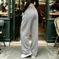 thumbnail image 6 of CheerKidz Women's Sweatpants, High Waist Wide Leg, Fleece Lined with Pockets, Fall Winter Casual Lounge Joggers(Gray, XS)., 6 of 6