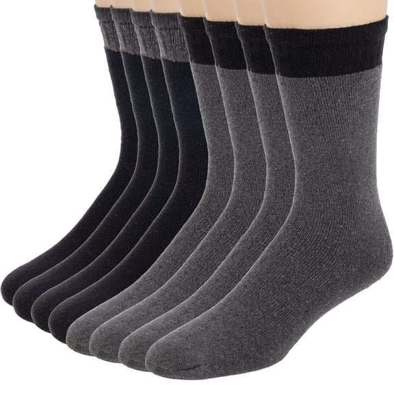 Trailmaker 4 Pairs Thermal Insulated, Heavy Cushioned Men's Crew Socks