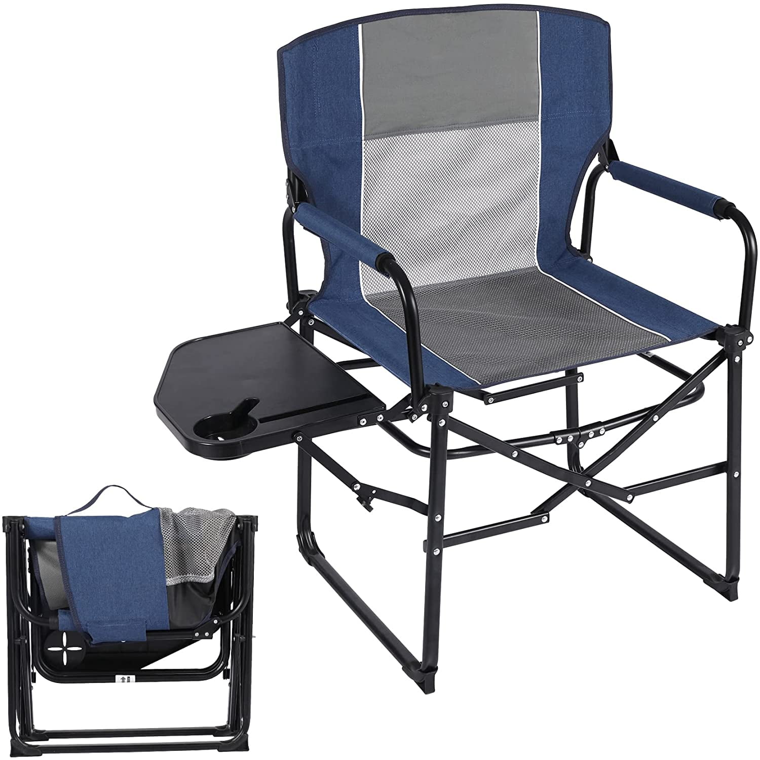 CAMPMAX Heavy Duty Camping Directors Chair, Portable Folding Chairs