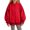 Red, variant on Grblisyd Girls Zip Up Hoodie Fashion Oversized Casual Cute Comfy Long Sleeve Sweatshirt Jacket with Pockets