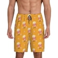 thumbnail image 1 of Balery Cute Popcorn Pantalones cortos de pijama de punto de algodón para hombre con cinturilla y bolsillos-4X-Large, 1 of 6