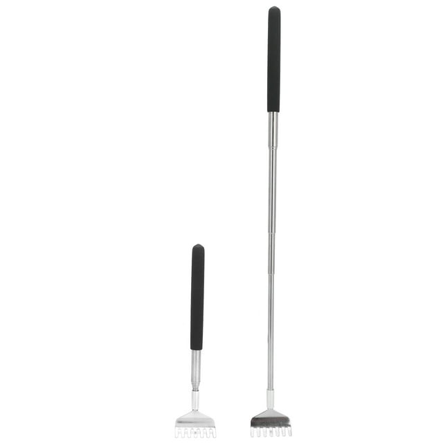 Fyydes 2Pcs Retractable Back Scratcher Portable Stainless Steel Scratching Tool 20‑68cm,Back Scratch Massager,Back Scratcher