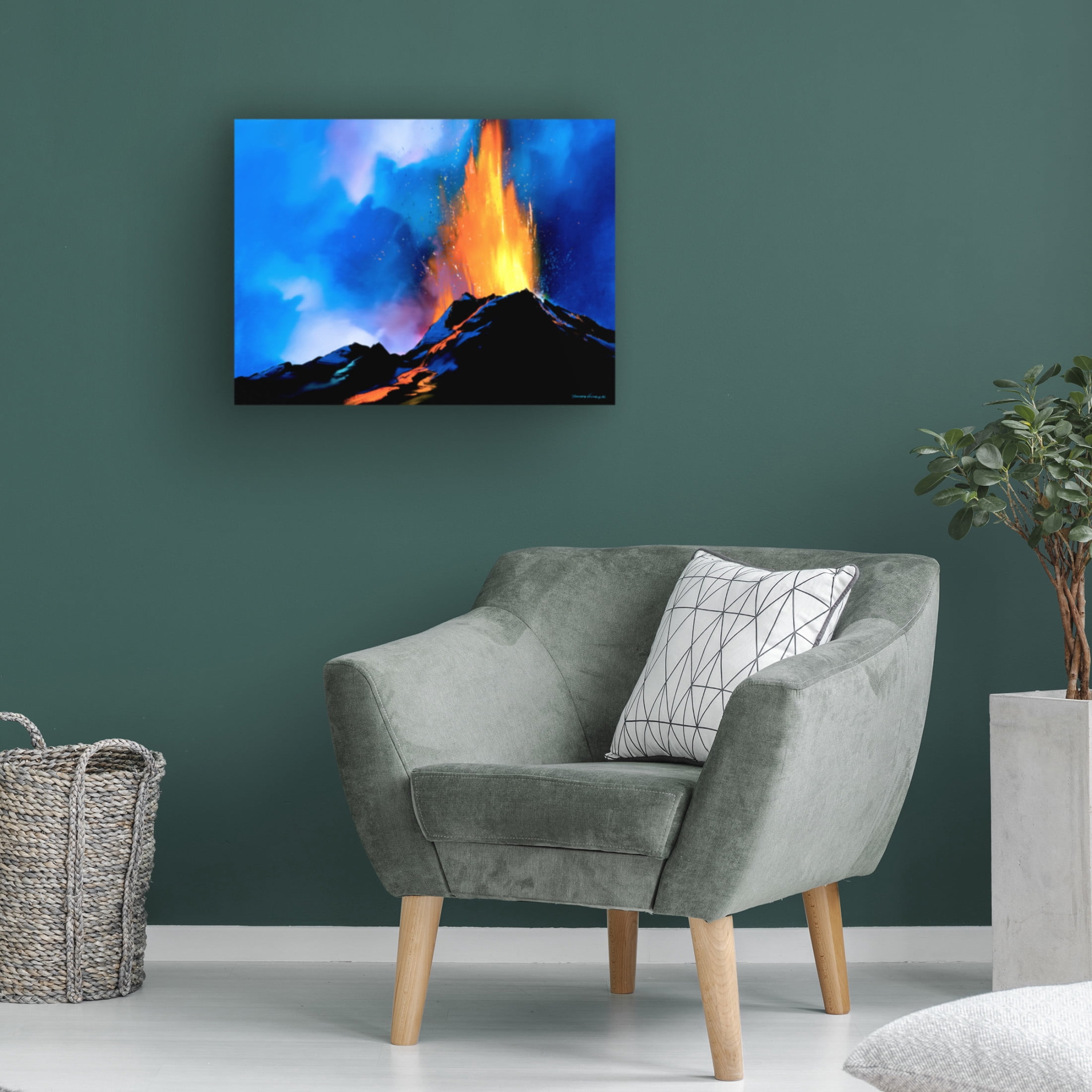 Canvas Wall Art - Thomas Leung 'Eruption' Wall Art for Living Room, Bedroom, or Office Décor by Trademark Fine Art - 32 x 24 Inches