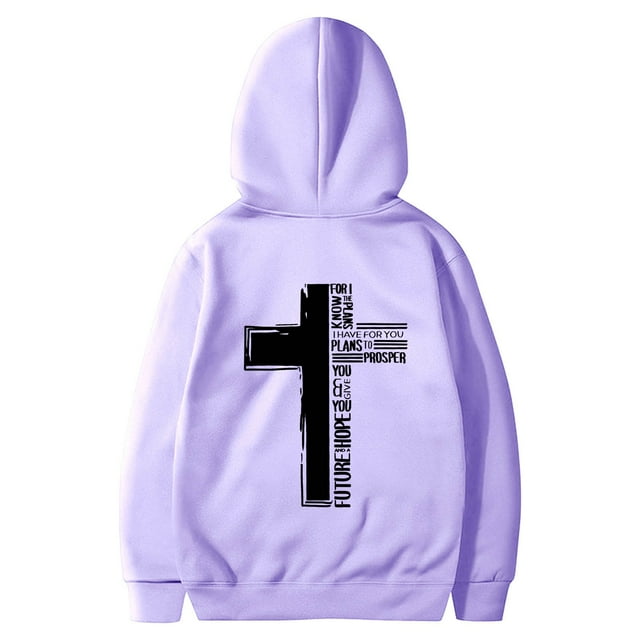 Wyzesi Oversized Sweatshirts Plus Size Male Long Sleeve Hooded Sweatshirt Solid Color Back Print Sweatshirt