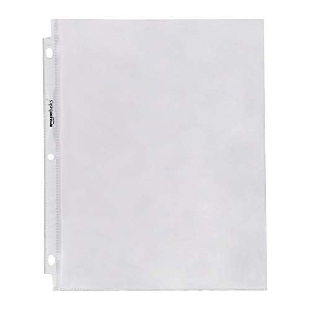 Basics Clear Sheet Protectors For 3 Ring Binder, 8.5 X 11  Inch,Polypropylene, 100-Pack - Imported Products from USA - iBhejo