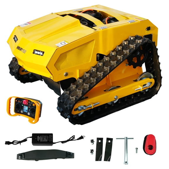 HUAYEE MHY55 224cc Remote Control Lawn Mower - Hybrid Crawler with Pure Copper Brushless Motor - All-Terrain Grass Cutter, 45° Climbing, 200m Remote Control
