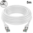 thumbnail image 1 of Cable Ethernet Cat6 Cable LAN de red plano Gigabit con clips de cable Conectores Rj45 sin enganches para computadora/módem/enrutador/X-Box más rápido que Cat5e/Cat5 Xemadio 2035258-3, 1 of 8