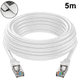 thumbnail image 1 of Autorización：Cable Ethernet Cat6 Cable LAN de red plano Gigabit con clips de cable Conectores Rj45 sin enganches para computadora/módem/enrutador/X-Box más rápido que Cat5e/Cat5 Adepaton 2035258-3, 1 of 8