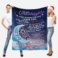 thumbnail image 2 of LHSHID Personalized Lover Name Message Text Blanket to My Granddaughter from Grandma and Grandpa Always Remember How Much I Love You Hug Blanket Throws Gifts, 2 of 6