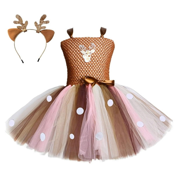 Vestido de de reno vestido elegante hasta la de princesa conjunto de diadema para ninas de 6 a 7 anos traje de fiesta de Diadema con Yinane