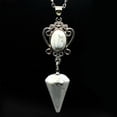 thumbnail image 4 of HOOUN Hexagonal Cone Pendulum Natural Crystal Pointed Pendant Necklace-Tiger Eye, 4 of 5