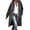 A Dark Gray, variant on Oversize Winter Coats for Women, Women's Fashion Large Size Solid Color Zipper Hooded Plus Velvet Thickened Long Sleeve Jacket Black L
