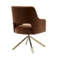 thumbnail image 5 of Mid-Century Modern Water and Stain Resistant Boucle Fabric Upholstered Swivel Accent Chair, Rust Orange, 5 of 5