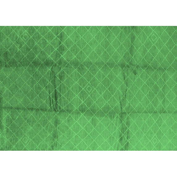 Ahgly Company Indoor Rectangle Solid Emerald Green Modern Area Rugs, 2' x 3'