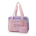 thumbnail image 2 of Destyer Japanese Style Handbag Exquisite Travel School Bag Carrying Pouch Pink, 2 of 6