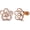 0.35 White flower/Rose gold, variant on Rose Flower Stud Earrings for Women Sensitive Ears, Hypoallergenic Cute Gold And Silver Rose Flower Earrings Studs for Women Nickel Free