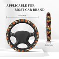 thumbnail image 4 of Steering Wheel Cover Anti-Slip Elastic Car Protective Universal 15 Inch Fit for Vehicles Auto SUVs , Dinosaur Dino Art, 4 of 6