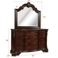 thumbnail image 3 of Jerrylee Rich Brown Upholstered Panel Bedroom Set Special King 3 Piece: Bed, Dresser, Mirror, 3 of 11