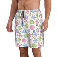 thumbnail image 2 of Honeii Shorts Décontractés pour Hommes Imprimé Biscuits de Noël Pastel avec Cordon de Serrage, Trunks de Bain Séchage Rapide Shorts de Plage-Moyen, 2 of 6