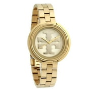 Tory Burch TBW6208 Miller White Logo Dial Gold Stainless Steel Band Women's Watch