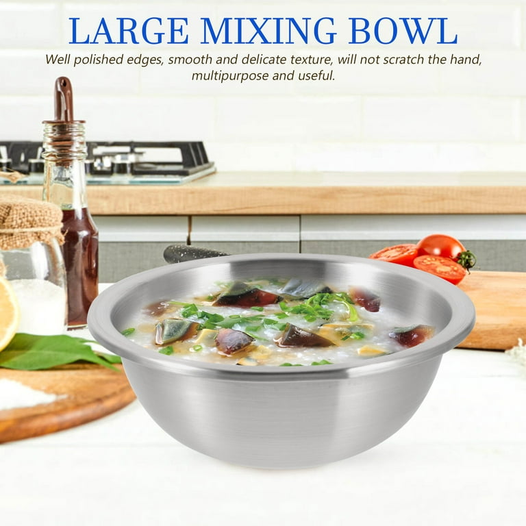 1 Set Stainless Steel Mixing Bowl Large Mixing Bowl Kitchen Stainless Steel  Soup Bowl with Lid