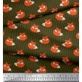 thumbnail image 2 of Soimoi Green Silk Fabric Fox Stripe Print Fabric by Yard 44 Inch Wide, 2 of 3