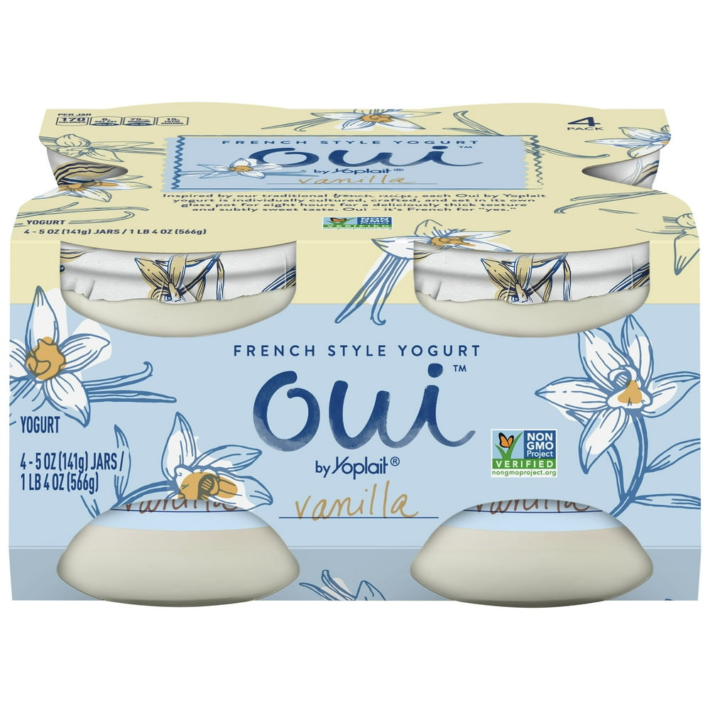 Oui by Yoplait French Style Yogurt, Vanilla, 4 ct, 20 oz
