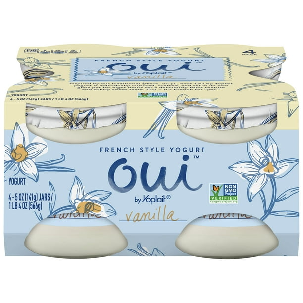 Oui by Yoplait French Style Yogurt, Vanilla, 4 ct, 20 oz