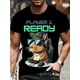 thumbnail image 1 of Men's Funny Gaming Capybara 3D Print T-Shirt, Casual Crew Neck Short Sleeve Tee, Summer Soft Comfortable Knit Fabric Top, 100% Cotton, Regular Fit, 1 of 6