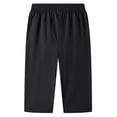 thumbnail image 6 of JAJAHO Mens Stretch Jogger Capri Pants Lightweight Loose Fit Straight Leg Elastic Waist Cropped Pants Athletic Gym Clothes Versatile Trousers, 6 of 8