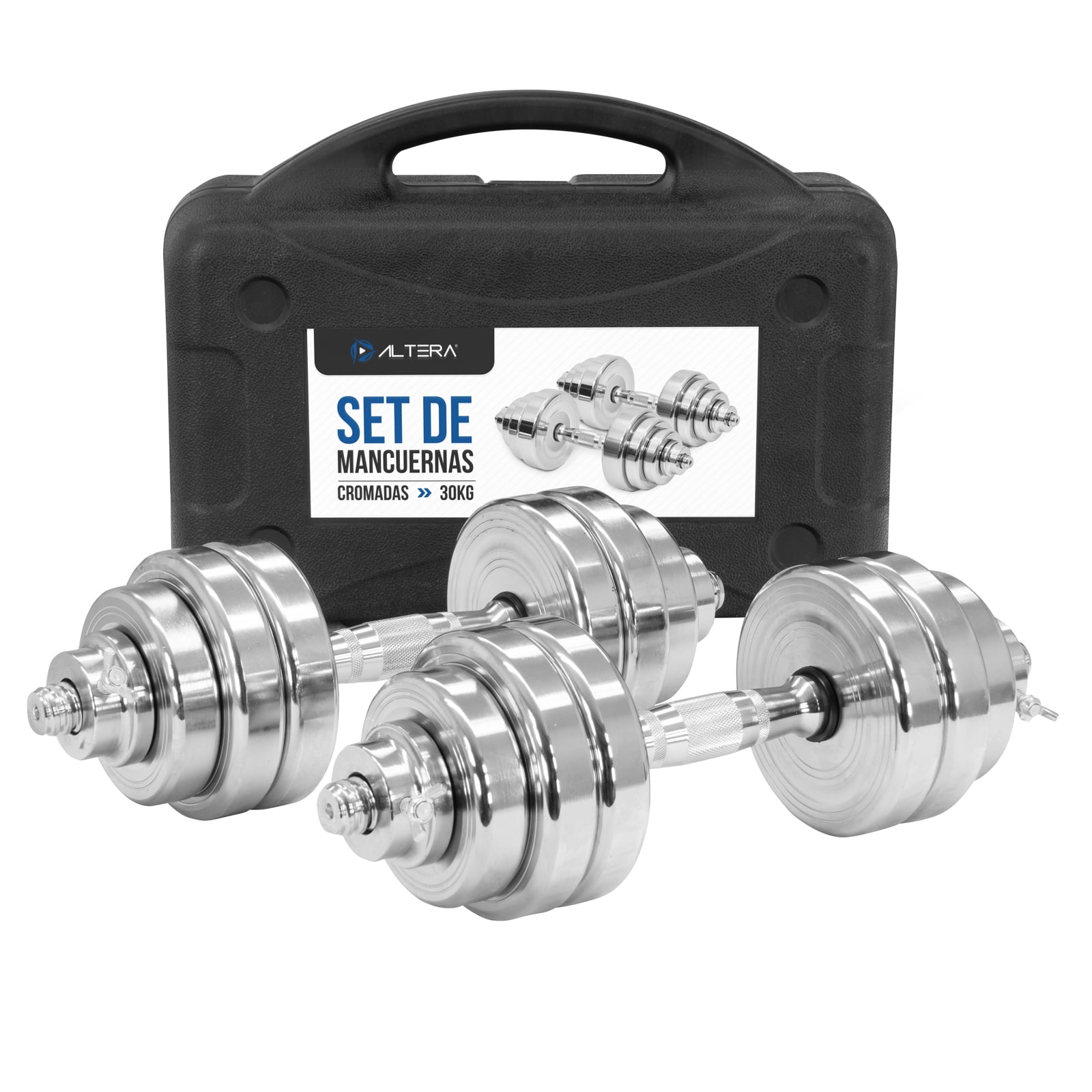 Mancuernas Cromadas Juego De Pesas Segunda Mano Mancuernas