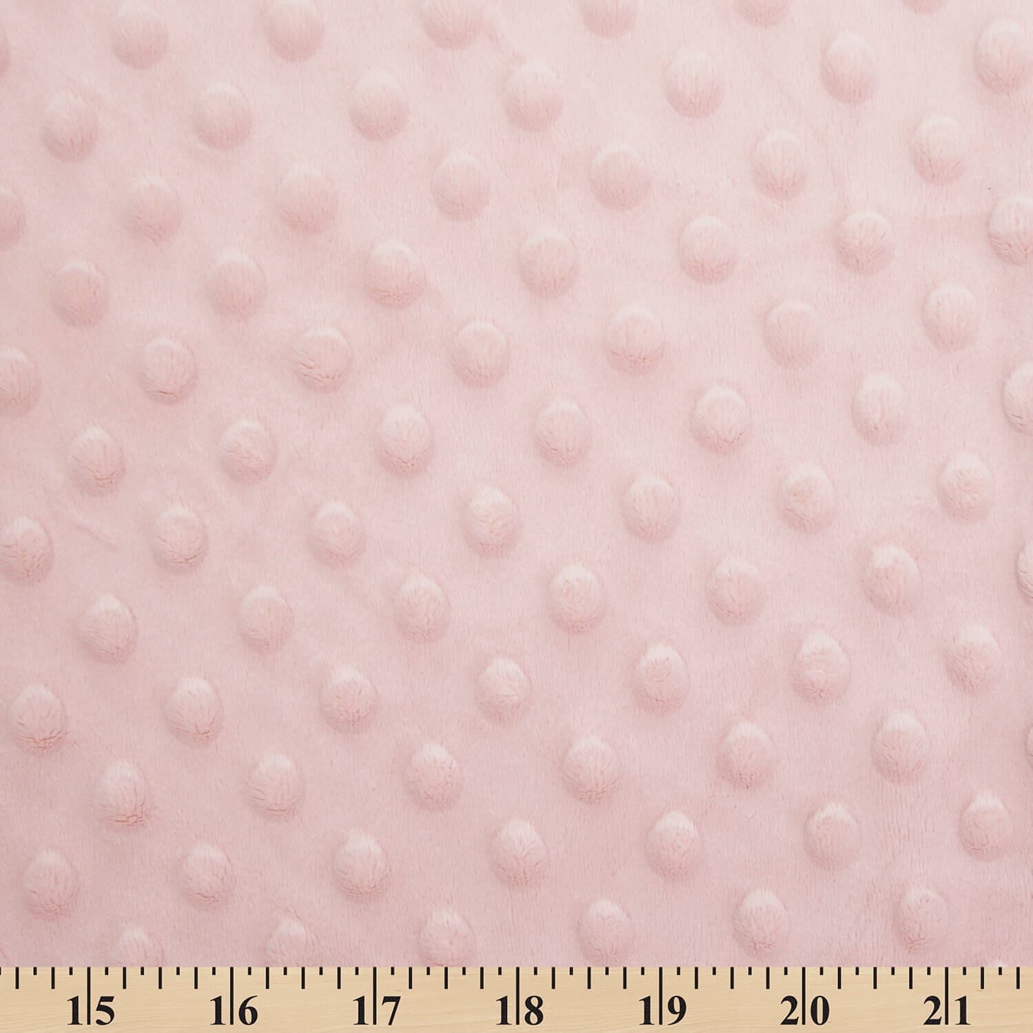 Minky Dimple Dot 60 Inch Soft Plush Polyester Microfiber Cuddle Fabric By The Yard - For Sewing Apparel, Accessories, Decor, And More (Blush, 1 Yard)