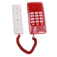 thumbnail image 2 of Teléfono de pared con cable KXT‑438, multifuncional, con pausa y remarcación, portátil, para casa y oficina, color rojo, 2 of 14