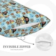 thumbnail image 3 of Lsque funny pirate Pattern Pillow Case – Soft & Cozy Throw Pillow Cover, Hypoallergenic Cushion Case for Sleeping Women with Envelope Closure-20"x30", 3 of 6