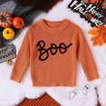 thumbnail image 2 of Cathalem Baby Halloween Sweater Pumpkin Embroidery Crewneck Knit Sweatshirt Pullover Tops Toddler Boy Girl Fall Winter Clothes Orange 12-18 Months, 2 of 9