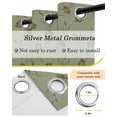 thumbnail image 5 of Sage Green Floral Blackout Curtains 54 Inch Length 2 Panels Set for Living Room Bedroom, Vintage Spring Botanical Flowers Room Darkening Window Curtains Thermal Insulated Black Out Curtain 52"x54", 5 of 8
