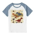 thumbnail image 1 of RXIRUCGD 2025 Vêtements d'Été pour Enfants Tout-Petits Garçons Filles Mode Mignon Col Rond Imprimé Manches Courtes Haut, 1 of 7