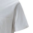 thumbnail image 3 of asjyhkr Shirt for Men Button Down with Pocket Short Sleeve Solid Color Summer Loungewear Polyester Lapel, 3 of 4