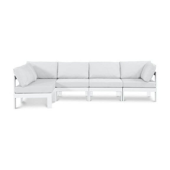 Meridian Furniture Nizuc White Outdoor Patio Modular Sectional