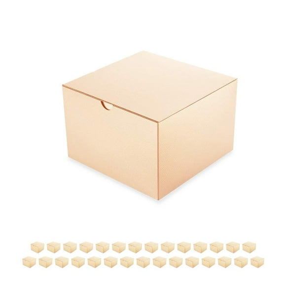Cajas de regalo PACKQUEEN, 30 unidades, 15 x 15 x 10 cm, color dorado brillante