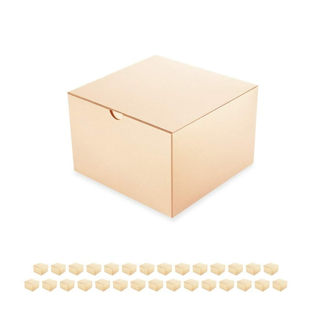 Cajas de regalo PACKQUEEN, 30 unidades, 15 x 15 x 10 cm, color dorado brillante
