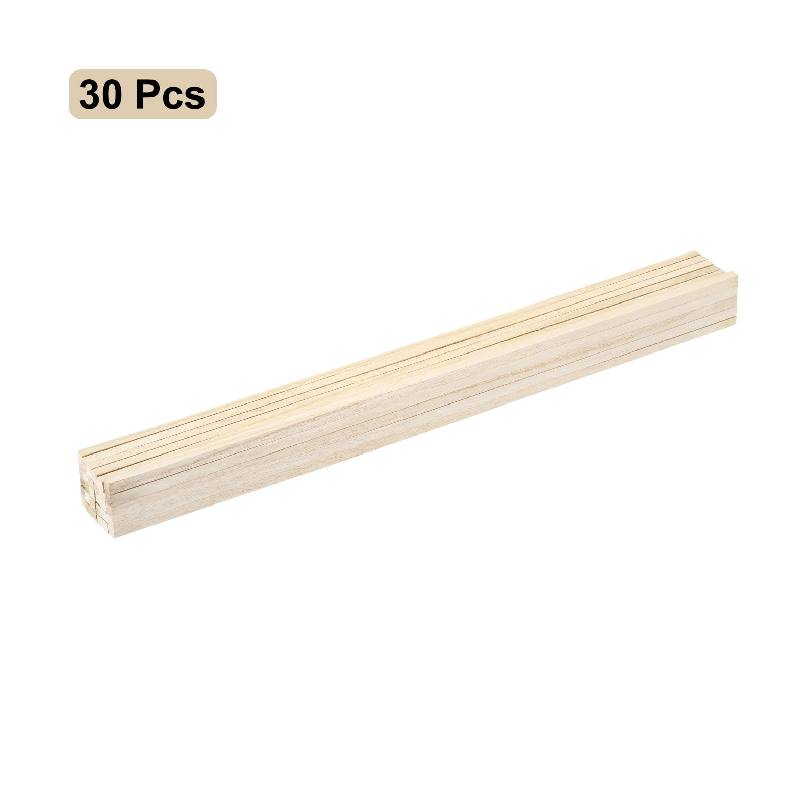 Square Wooden Sticks, 20"x5/16"x5/16" Dowel Rod Unfinished Hardwood Stick Craft Twigs Log Stick for DIY Crafts 30pcs