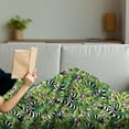 thumbnail image 3 of Lemur Soft Flannel Fleece Throw Blanket, Exotic Jungle Eyes Repetitive Print, Cozy Plush for Indoor and Outdoor Use, 50" x 70", Fern Green Dark Grey, by Ambesonne, 3 of 5